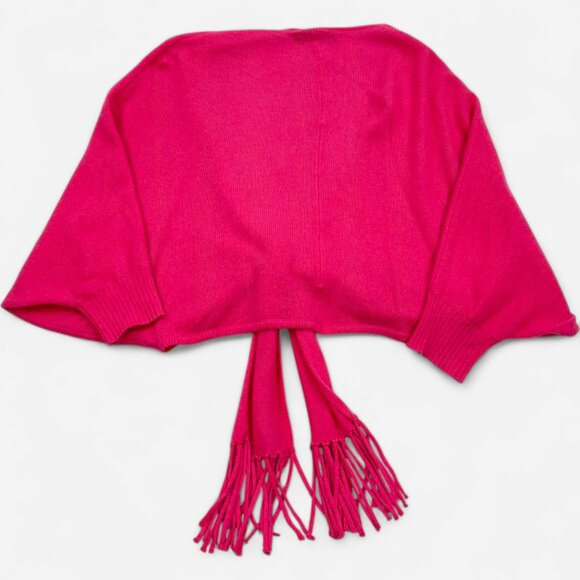 Trina Turk Women's Cashmere Sweater Wrap Sleeves One Size Pink - Picture 10 of 10